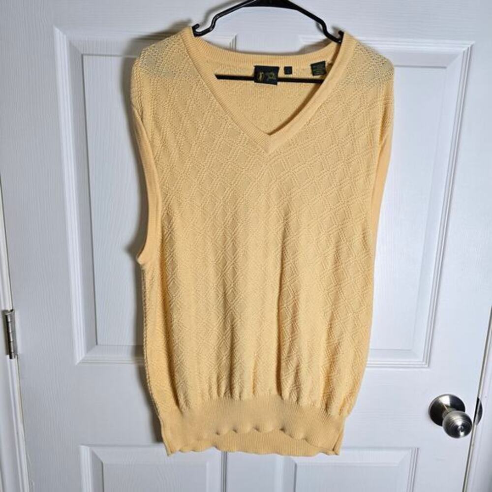 Vintage Bobby Jones‎ Sweater Vest-peach-Men's L